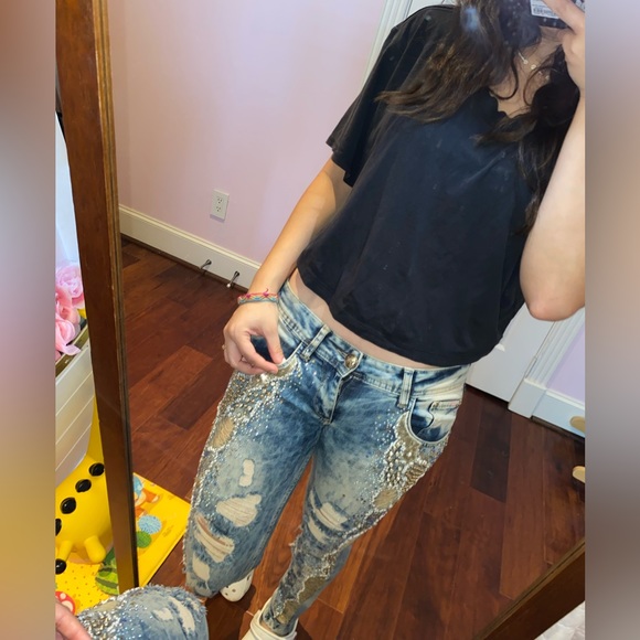 Dish Jeans with Swarovski - Picture 4 of 10